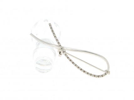 Alfinete de Peito com 25 DIAMANTES em OURO 19,2 kl