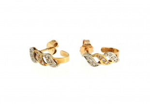 Brincos com 18 DIAMANTES em OURO 19,2 kl