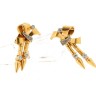 Brincos ANTIGOS com 28 DIAMANTES em OURO 19,2 kl