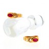 Brincos com 2 RUBIS em OURO 19,2 kl