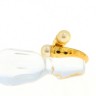 Anel com 2 PÉROLAS  em OURO 19,2 kl
