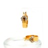 Argolas ANTIGA com 14 DIAMANTES em OURO 19,2 kl
