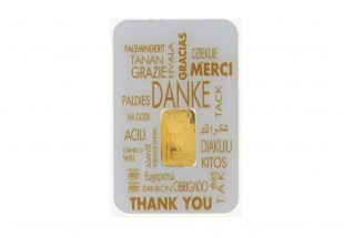 Lingote em OURO Fino 999,9 de 0,1g NZP