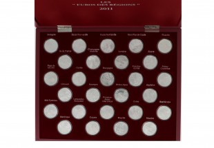 Caixa de Moedas “EUROS DES RÉGIONS” em PRATA 925