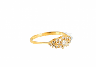 Anel ALTA JOALHARIA com 19 DIAMANTES em OURO 19,2 kl