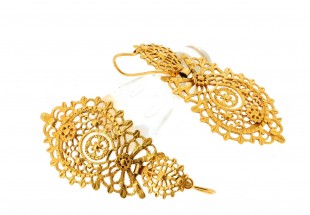 Brincos Rainha em OURO 19,2 kl – FILIGRANA