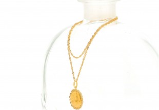 Gargantilha com Medalha em OURO 18 kl