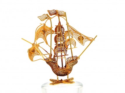 Caravela em OURO 19,2 kl – FILIGRANA