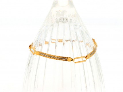 Pulseira Bicolor em OURO 19,2 kl