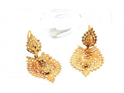 Brincos ANTIGOS em OURO 19,2 kl