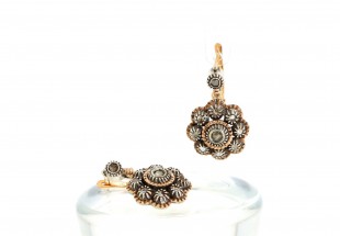 Brincos MUITO ANTIGOS de ALTA JOALHARIA DIAMANTES em OURO 19,2 kl e PRATA