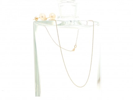 Conjunto Fio e Brincos em OURO 18 kl