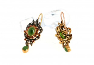 Brincos ANTIGOS com 26 em OURO 19,2 kl e PRATA