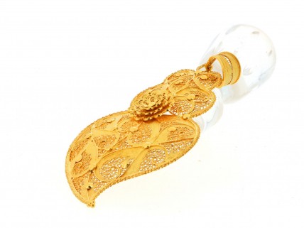 Medalhão Coração de Viana em OURO 19,2 kl – FILIGRANA