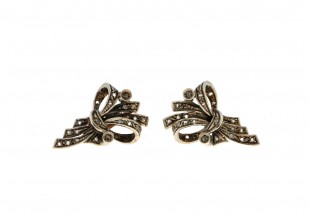 Brincos ANTIGOS com 40 DIAMANTES em OURO 19,2 kl e PRATA