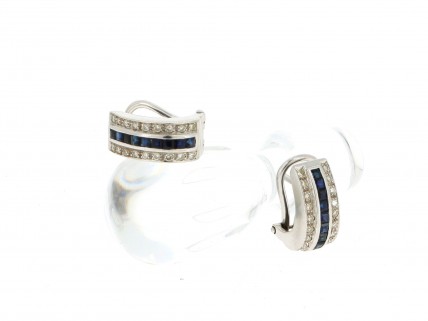 Brincos com 36 DIAMANTES e 18 TOPÁZIOS em OURO 19,2kl