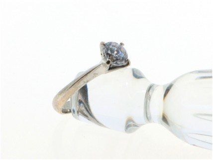 Anel Solitário em PRATA 925