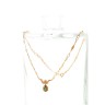 Colar com 1 ESMERALDA e 19 IOLITES em OURO 19,2kl