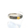 Anel com 1 SAFIRA e 42 DIAMANTES em OURO 19,2 kl