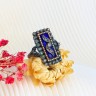 Anel ANTIGO em OURO 19,2K, Prata e DIAMANTES