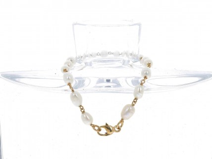 Pulseira de PÉROLAS e OURO 19,2K