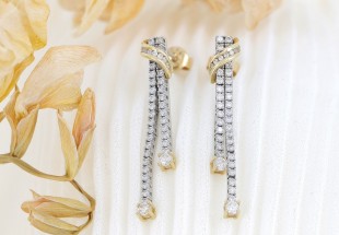 Brincos em OURO Bicolor 18K 