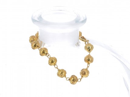 Pulseira Contas de Viana em OURO 19,2K FILIGRANA
