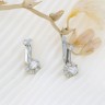 Brincos ANTIGOS em Ouro Branco de 19,2K e 4 DIAMANTES