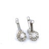 Brincos ANTIGOS em Ouro Branco de 19,2K e 4 DIAMANTES