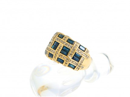  Anel em OURO 18K - 85 DIAMANTES 