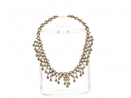 gargantilha ouro com diamantes