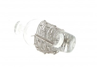 bracelete ouro e diamantes larga cinza