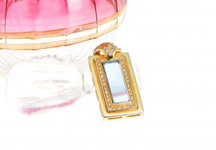 Pendente ANTIGO de OURO 18K com DIAMANTES