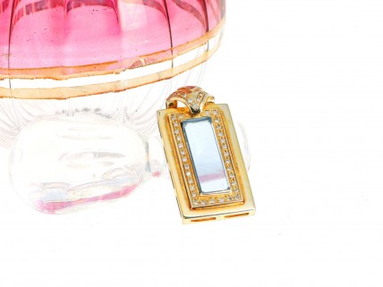 Pendente ANTIGO de OURO 18K com DIAMANTES