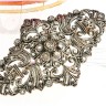 Alfinete de Peito ANTIGO em OURO 19,2k e Prata - DIAMANTES