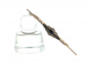 alfinete peito safira