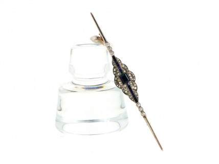 alfinete peito safira