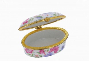 Caixa de coleção pintada á mão em PORCELANA