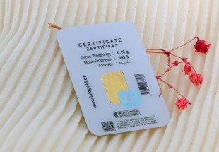 Lingote em OURO Fino 999,9 de 0,1g NZP