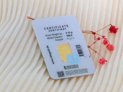 Lingote em OURO Fino 999,9 de 0,1g NZP