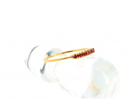 Anel ANTIGO ALTA JOALHERIA OURO 19,2K  e RUBIS