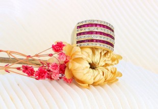 Anel em OURO 18K - 33 ESPINELAS e 48 DIAMANTES