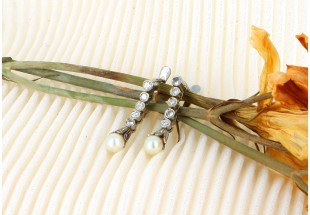 Brincos ANTIGOS com 10 DIAMANTES em OURO 19,2 kl