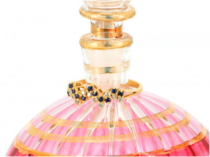 Anel em OURO 19,2K - 11 DIAMANTES e 11 SAFIRAS