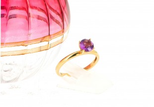Anel em OURO 18k - AMETISTA