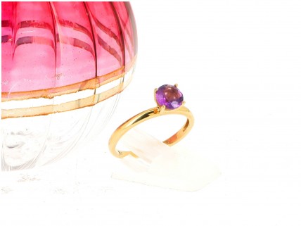 Anel em OURO 18k - AMETISTA