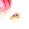 Anel em OURO 19,2K - 14 DIAMANTES e 2 RUBIS