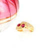 Anel em OURO 19,2K - 14 DIAMANTES e 2 RUBIS