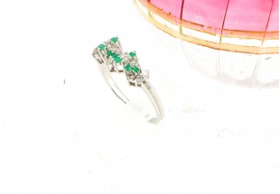 Chuveiro ANTIGO ALTA JOALHERIA OURO 19,2klts ESMERALDA e DIAMANTES 