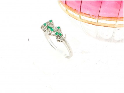 Chuveiro ANTIGO ALTA JOALHERIA OURO 19,2klts ESMERALDA e DIAMANTES 